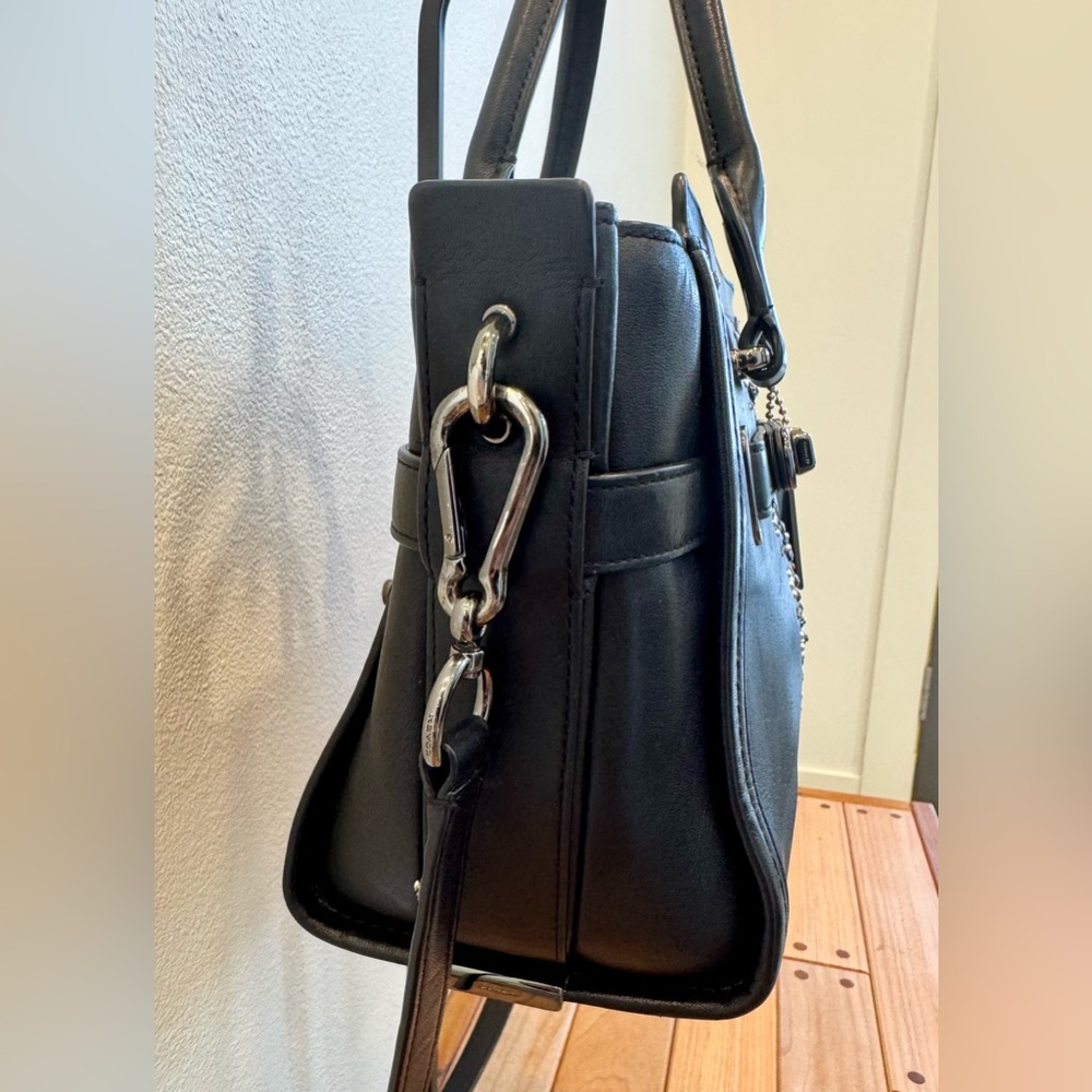 Coach Swagger Studded Black EUC - Picture 13 of 13